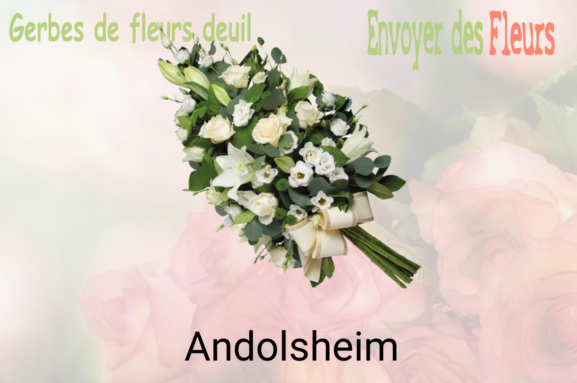 Gerbe de fleurs de deuil livrée à Andolsheim